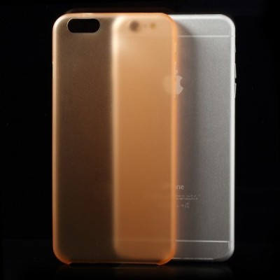 Ploniausias pasaulyje plastikinis skaidrus Apple iPhone 6 Plus (6s Plus) oranžinis dėklas - nugarėlė / Priedai.lt