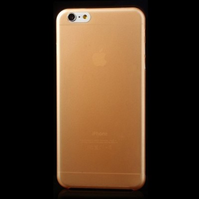 Ploniausias pasaulyje plastikinis skaidrus Apple iPhone 6 Plus (6s Plus) oranžinis dėklas - nugarėlė / Priedai.lt