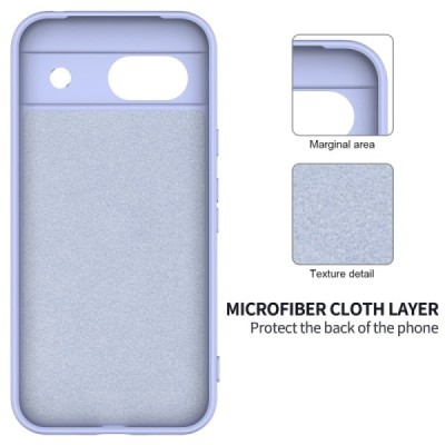Google Pixel 8A Shell cieta silikona (TPU) apvalks - violets | vacins.lv