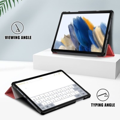 Samsung Galaxy Tab A11+ / A9+ atvēramais sarkans maciņš | Vacins.lv