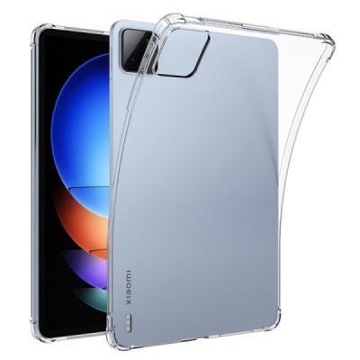 Xiaomi Pad 6S Pro pastiprinātas aizsardzības cieta silikona (TPU) dzidrs apvalks | Vacins.lv