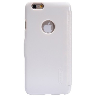 Nillkin Fresh Apple iPhone 6 Plus (6s Plus) atverčiamas baltas odinis dėklas - knygutė / Priedai.lt