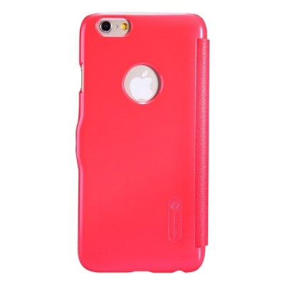 Nillkin Fresh Apple iPhone 6 Plus (6s Plus) atverčiamas raudonas odinis dėklas - knygutė / Priedai.lt