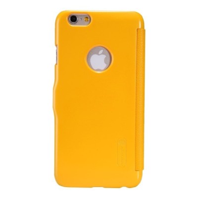 Apple iPhone 6 Plus (6s Plus) „Nillkin“ Fresh atvēramais dzeltens futrālis / Vacins.lv