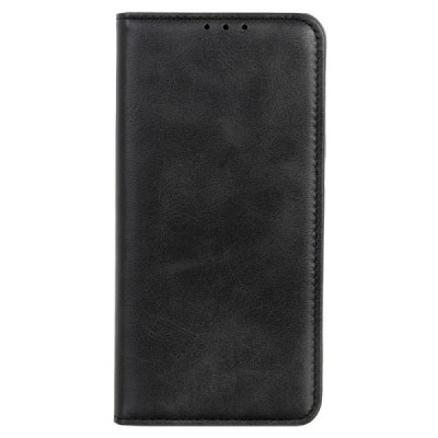 Huawei Honor 90 „Split“ чёрный кожаный чехол-книжка | Vacins.lv