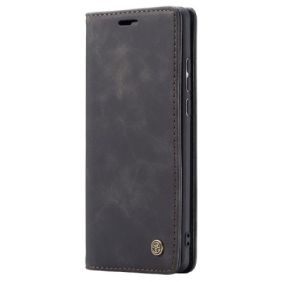Huawei P40 Pro CaseMe Retro solīds atvēramais ādas melns maciņš - maks | Vacins.lv