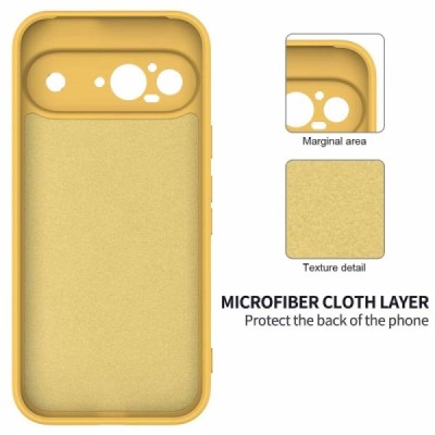 Google Pixel 9 Shell cieta silikona (TPU) apvalks - dzeltens | vacins.lv