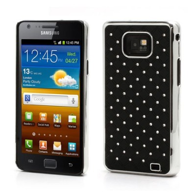 Samsung Galaxy S2 i9100 elegants melns futrālis ar spīduļiem / Vacins.lv