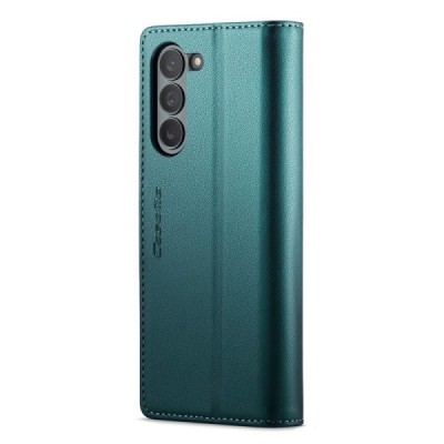 Samsung Galaxy Fold6 5G (SM-F956B) „CaseMe“ Leather открываемый зелёный кожаный чехол - книжка | Vacins.lv