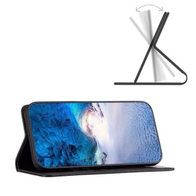 Samsung Galaxy A53 5G (SM-A536B) Binfen Solid atvēramais melns maciņš - maks | Vacins.lv