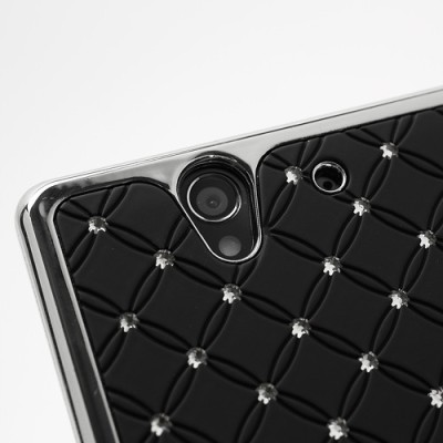 Sony Xperia Z elegants melns futrālis ar spīduļiem / Vacins.lv