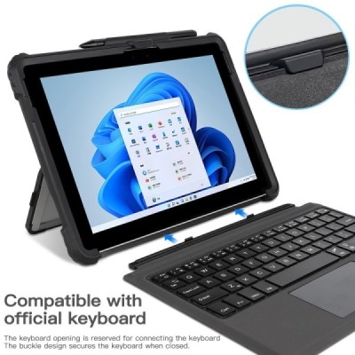 Microsoft Surface Pro 11, 10, 9 pastiprinātas aizsardzības dzidrs (caurspīdīgs) apvalks, vaciņš | Vacins.lv