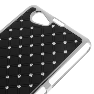 Sony Xperia Z1 Compact elegants melns futrālis ar spīduļiem / Vacins.lv
