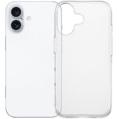 Твердый силиконовый чехол (TPU) для Apple iPhone 16 Plus, прозрачный | Vacins.lv