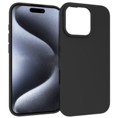 Твердый силиконовый чехол (TPU) для Apple iPhone 16 Pro, чёрного цвета | Vacins.lv
