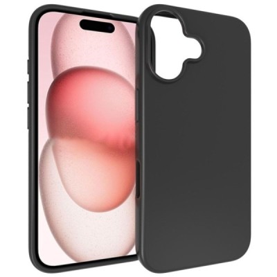 Твердый силиконовый чехол (TPU) для Apple iPhone 16, чёрного цвета | Vacins.lv