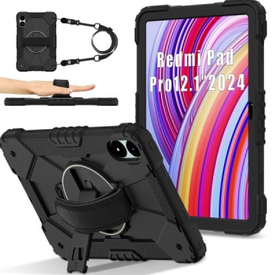 Xiaomi Redmi Pad Pro (Poco Pad) усиленная защита - черный (360°), чехол – вставка | Vacins.lv