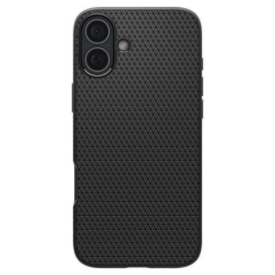 "Spigen" Liquid Air Apple iPhone 16 чёрный твердый силиконовый чехол | Vacins.lv