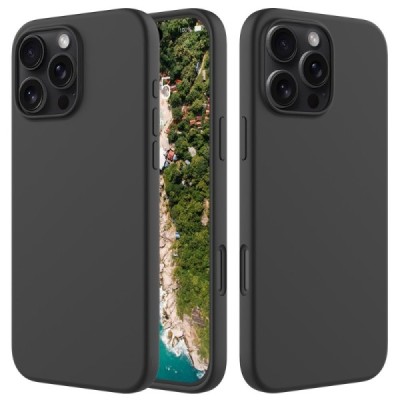 Apple iPhone 16 Pro "Shell" твердый (TPU) силиконовый чехол - чёрный | Vacins.lv