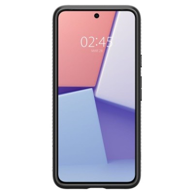 Google Pixel 8 "Spigen" Liquid Air melns cieta silikona apvalks | vacins.lv