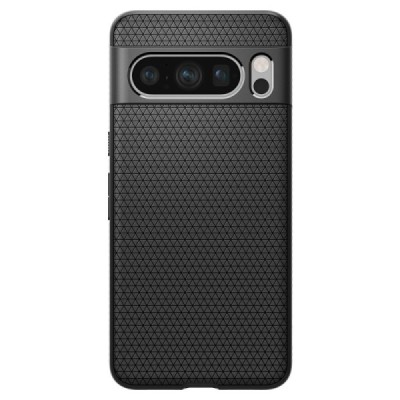 Google Pixel 8 Pro "Spigen" Liquid Air melns cieta silikona apvalks | vacins.lv