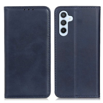 Samsung Galaxy A16 "Split" синий кожаный чехол-книжка | Vacins.lv