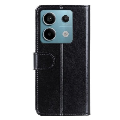 Xiaomi Redmi Note 13 Pro 5G (Poco X6 5G) atvēramais ādas melns maciņš (maks) | Vacins.lv