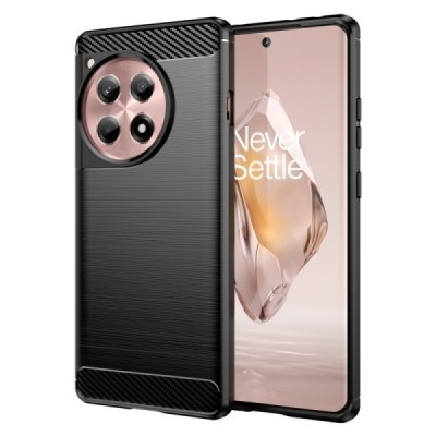 OnePlus 12R (Ace 3) „Carbon“ cieta silikona (TPU) melns vāciņš | Vacins.lv