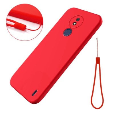 Nokia C21 Shell (TPU) твердый силиконовый чехол - красный | Vacins.lv