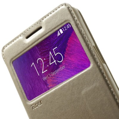 Samsung Galaxy Note 4 (N910) Roar Noble ādas atvēramais šapaniešs futrālis / Vacins.lv