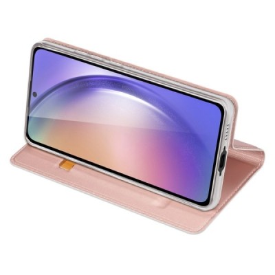 Samsung Galaxy A55 „Dux Ducis“ Skin серии открываемый розовый чехол - книжка | Vacins.lv