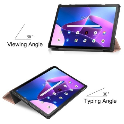 Lenovo Tab M10 Plus 10.6" Gen 3 золотой кожаный чехол-книжка (складной) | Vacins.lv