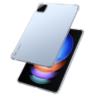 Xiaomi Pad 6S Pro pastiprinātas aizsardzības cieta silikona (TPU) dzidrs apvalks | Vacins.lv