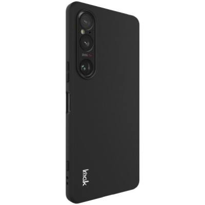 Sony Xperia 1 VI „Imak“ cieta silikona (TPU) melns apvalks | vacins.lv