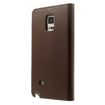 Mercury Sonata atverčiamas Samsung Galaxy Note 4 (N910) tamsiai rudas odinis dėklas - piniginė / Priedai.lt