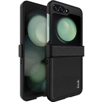 Samsung Galaxy Flip7 FE / Flip6 Imak Fiber melns plastika apvalks | vacins.lv