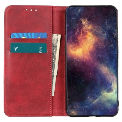 Huawei Honor 90 „Split“ красный кожаный чехол-книжка | Vacins.lv