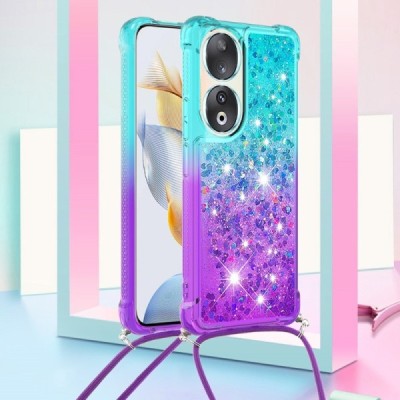 Huawei Honor 90 „Strap“ Shine cieta silikona (TPU) piparmētru violeta apvalks | Vacins.lv