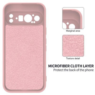 Google Pixel 9 Pro Shell cieta silikona (TPU) apvalks - rozs | vacins.lv