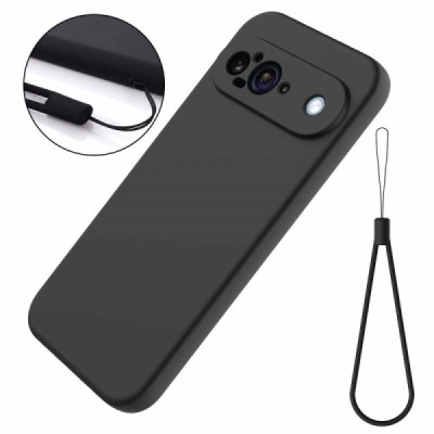 Google Pixel 9 Shell cieta silikona (TPU) apvalks - melns | vacins.lv