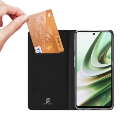 OnePlus Nord CE 3 Lite 5G (N30 5G) „Dux Ducis“ Skin sērijas melns ādas atvērams maciņš | Vacins.lv