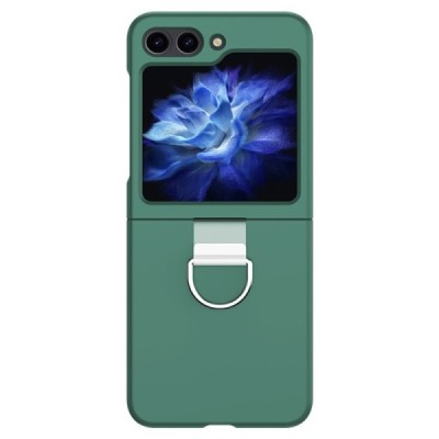 Samsung Galaxy Flip7 FE / Flip6 „Ring“ plastmasas zaļš apvalks | vacins.lv