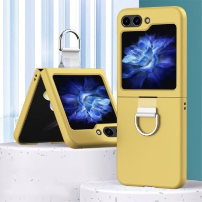 Samsung Galaxy Flip7 FE / Flip6 „Ring“ plastmasas dzeltens apvalks | vacins.lv
