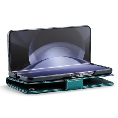 Samsung Galaxy Fold6 5G (SM-F956B) „CaseMe“ Leather открываемый зелёный кожаный чехол - книжка | Vacins.lv