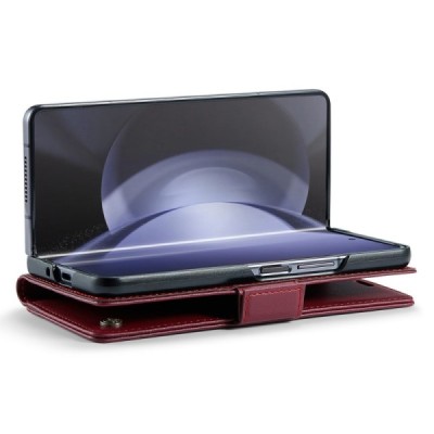 Samsung Galaxy Fold6 5G (SM-F956B) „CaseMe“ Leather открываемый бордовый кожаный чехол - книжка | Vacins.lv