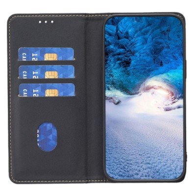 Samsung Galaxy A53 5G (SM-A536B) Binfen Solid atvēramais melns maciņš - maks | Vacins.lv