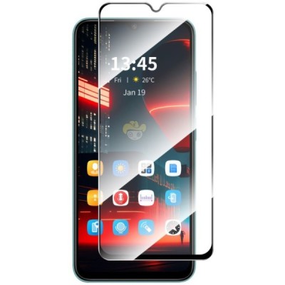Honor X5 Plus (X6a 4G) „Hat-Prince“ 9H Tempered Glass усиленная защита, черное защитное стекло с полным покрытием 0,26 мм | Vaci