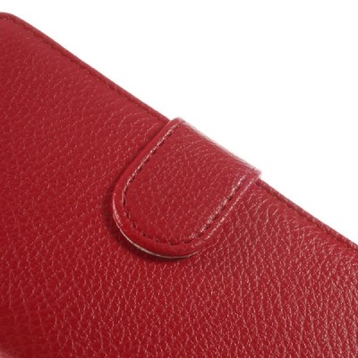 LG L70 D320 atvēramais sarkans ādas Litchi futrālis - maciņš / Vacins.lv