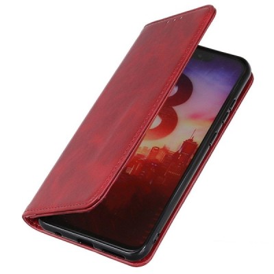 OnePlus Nord CE4 Lite 5G "Split" красный кожаный чехол-книжка | Vacins.lv