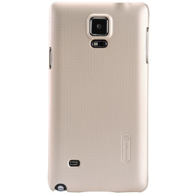 Nillkin Frosted Shield Samsung Galaxy Note 4 (N910) šampaninis plastikinis dėklas + apsauginė ekrano plėvelė / Priedai.lt